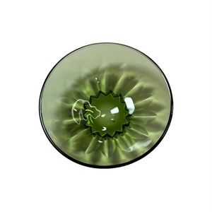 Vintage Tinted Green Glass Dish